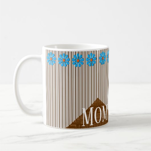 Bleu Fleurs Fraîches Mug (Gauche)
