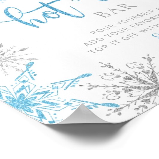 Bleu flocons de cacao Hot bar Poster (Coin)