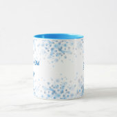 Bleu flocons de glace Café Mug (Centre)