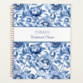 Bleu Floral Bridesmaid Nom personnalisé Flower (Devant)