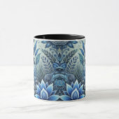 Bleu Floral Design Café Mug (Centre)
