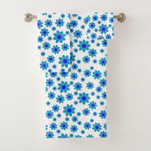 Bleu Floral Repeating Daisy Motif