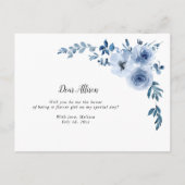 bleu floral tu seras ma carte Flowgirl (Dos)