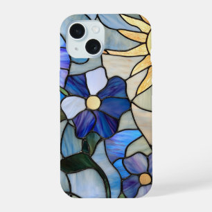 Bleu Floral Verre verni Sun Art pour Amoureux des