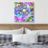 Bleu fluorescent, Lavande et toile jaune (Insitu(Chambre))