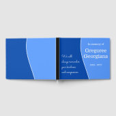 Bleu foncé, Bleu clair, Ligne courbe blanche Livre (Complet)