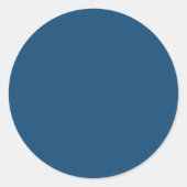 Bleu foncé classique - Sticker rond (Devant)