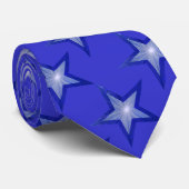 bleu foncé cravate étoile bleu (Roulé)