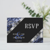 Bleu foncé et marbre argenté - RSVP (Debout devant)