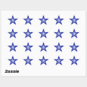 Bleu foncé étoile autocollant blanc (Feuille)