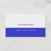 Bleu foncé étoile carte de visite bleu blanc (Dos)