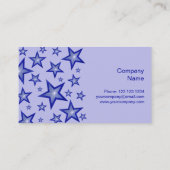 Bleu foncé étoiles carte de visite côté bleu (Dos)