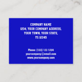 Bleu foncé Glitz 'VIP PASS' carte de visite chubby (Dos)