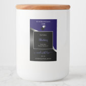 Bleu foncé Noir Wavy Coeurs d'argent Étiquettes de (Devant)