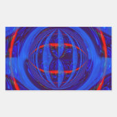 Bleu foncé Orb rectangle autocollant (Devant)