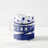 Bleu foncé Personnaliser les Pom-pom girl Mugs (Devant gauche)