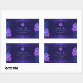 Bleu foncé Produit Étiquettes Fleurs violettes exo (Feuille)