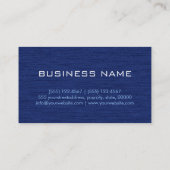 Bleu foncé Professionnel Carte de visite moderne (Dos)