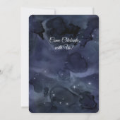Bleu foncé Starry Cocktail soirée Invitation (Dos)