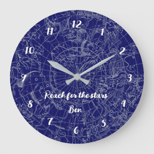 Bleu foncé vintage Timbre Grande horloge (Recto)