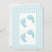Bleu Footprints Twins Sprinkle Shower Invitation (Dos)