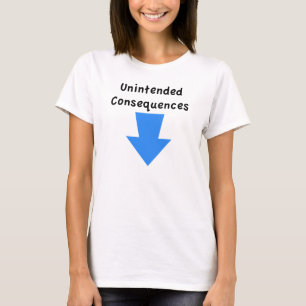 Bleu fortuit de T-shirt de conséquences