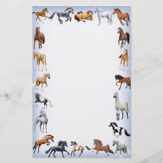 Bleu fou de papeterie de cheval (Devant)