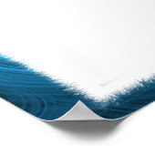 Bleu Fractal Bordure toile ou affiche (Coin)