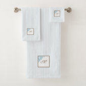 Bleu français Fleur de Lis Script Monogramme (En situation)