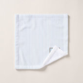 Bleu français Fleur de Lis Script Monogramme (Gant de toilette)