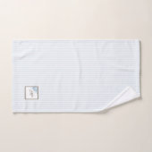 Bleu français Fleur de Lis Script Monogramme (Serviette à main)