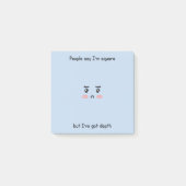 Bleu Funny Post-it Notes (Devant)