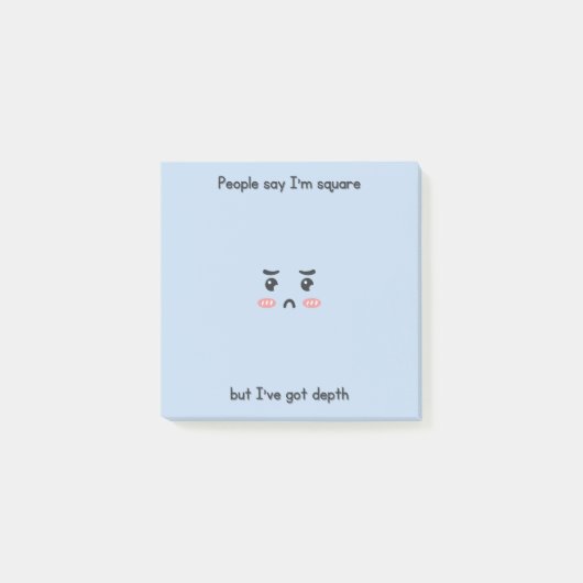 Bleu Funny Post-it Notes (Devant)