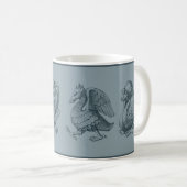 Bleu Gargoyles Café Mug (Devant droit)