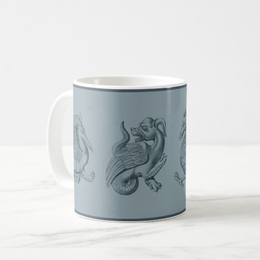 Bleu Gargoyles Café Mug (Devant gauche)