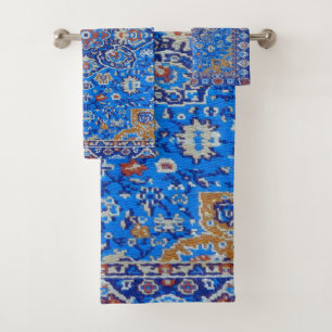 Bleu géométrique antique perse motif du milieu du