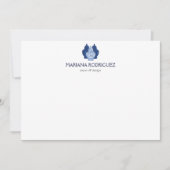 Bleu Ginger jarres poterie Élégant Carte pour note (Devant)