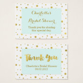 Bleu Gold Confetti Fête des mariées Favoriser les  (Devant & derrière)