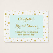 Bleu Gold Confetti Fête des mariées Favoriser les  (Devant)