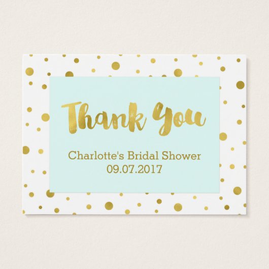 Bleu Gold Confetti Fête des mariées Favoriser les  (Dos)