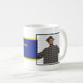 Bleu & Gold School Graduation Photo Collage Mugs (Devant droit)