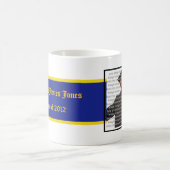 Bleu & Gold School Graduation Photo Collage Mugs (Centre)