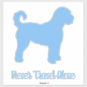 Bleu Goldendoodle chien autocollant, Sticker en vi (Feuille)