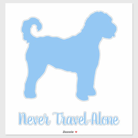 Bleu Goldendoodle chien autocollant, Sticker en vi (Feuille)