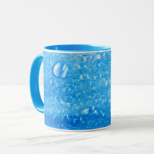 Bleu goutte d'eau Mug (Devant gauche)