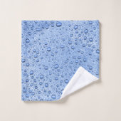 Bleu gouttelettes d'eau (Gant de toilette)