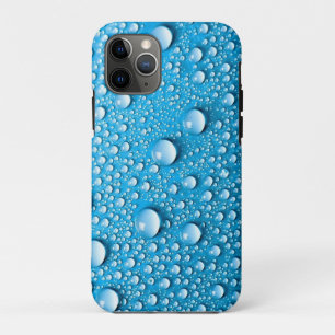 Bleu : gouttes d'eau   Coque de téléphone personna