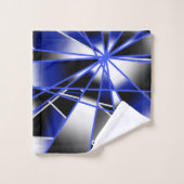 Bleu Gradient Couleur Remplir Mécanique Dessin Mos (Gant de toilette)