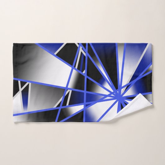 Bleu Gradient Couleur Remplir Mécanique Dessin Mos (Serviette à main)