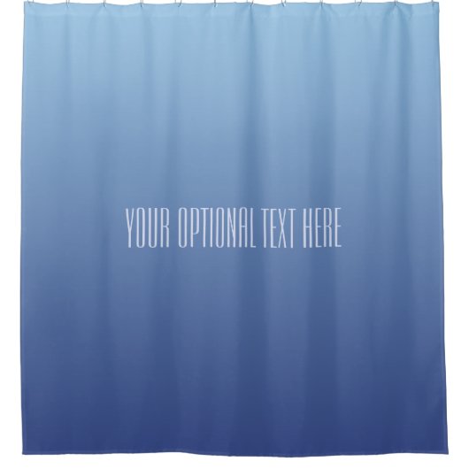 Bleu Gradient texte personnalisé rideau de douche (Devant)